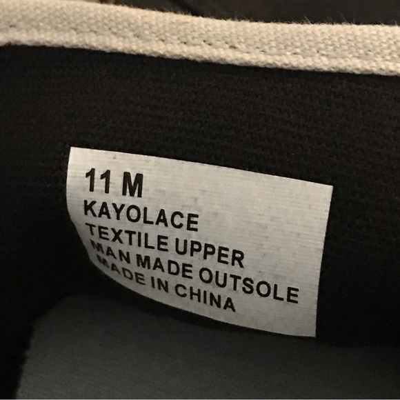 NWT HURLEY Mens Sneakers. Kayolace Black and Gray Canvas. Sz 11. No box! - Picture 8 of 8